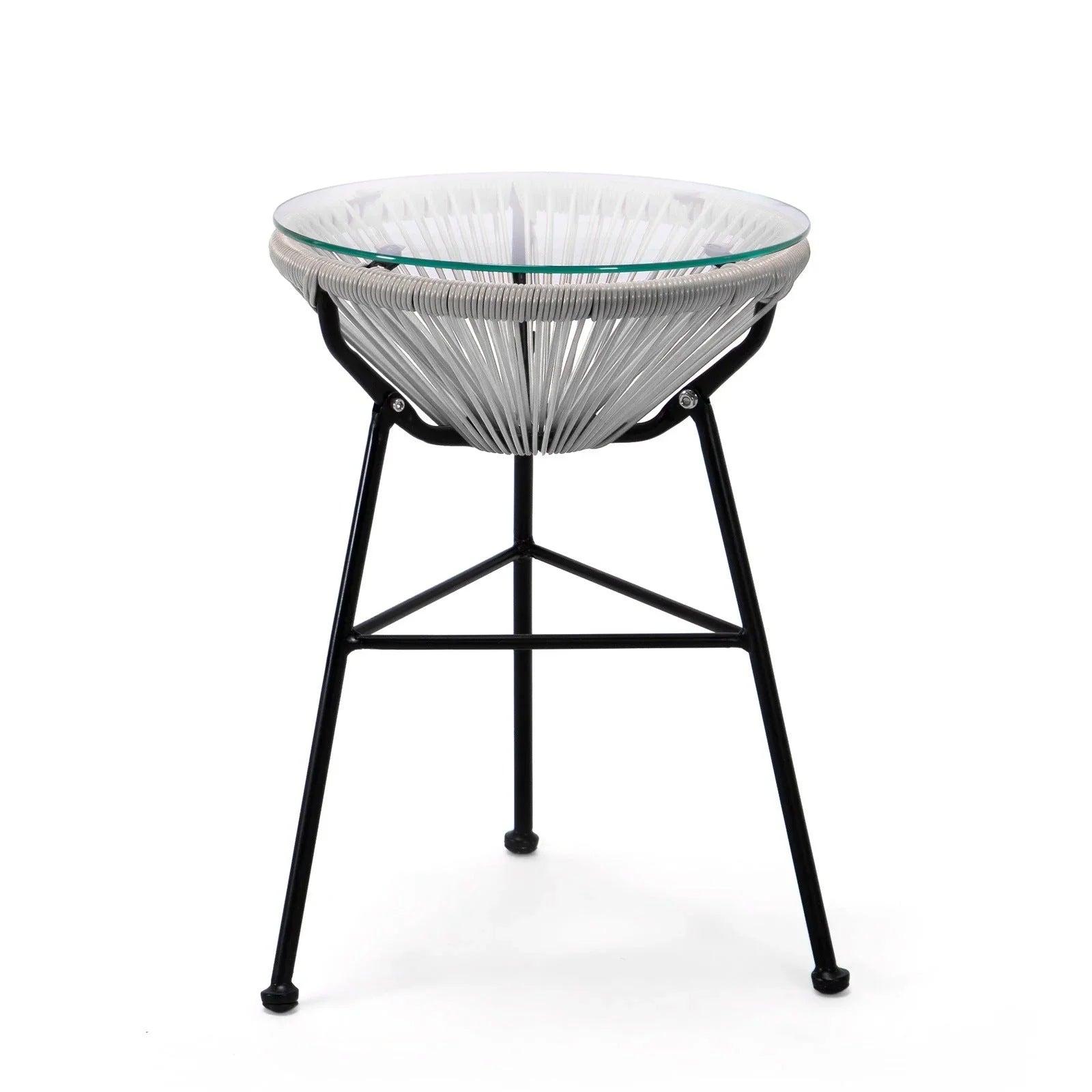 Montara 3 Piece Outdoor Lounge Patio Chairs With Glass Top Table - Elax Furniture