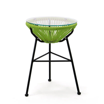 Montara 3 Piece Outdoor Lounge Patio Chairs With Glass Top Table - Elax Furniture