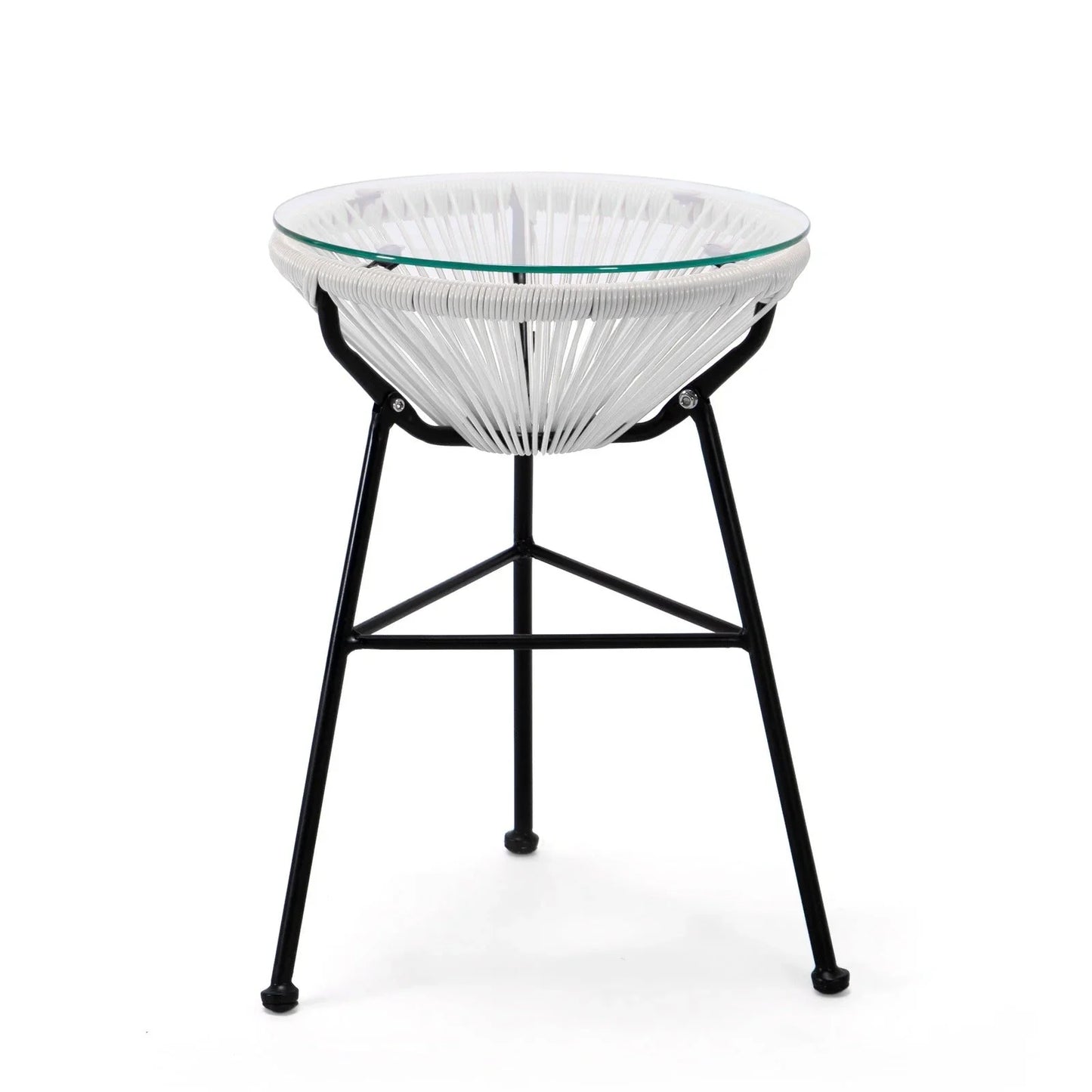 Montara 3 Piece Outdoor Lounge Patio Chairs With Glass Top Table - Elax Furniture