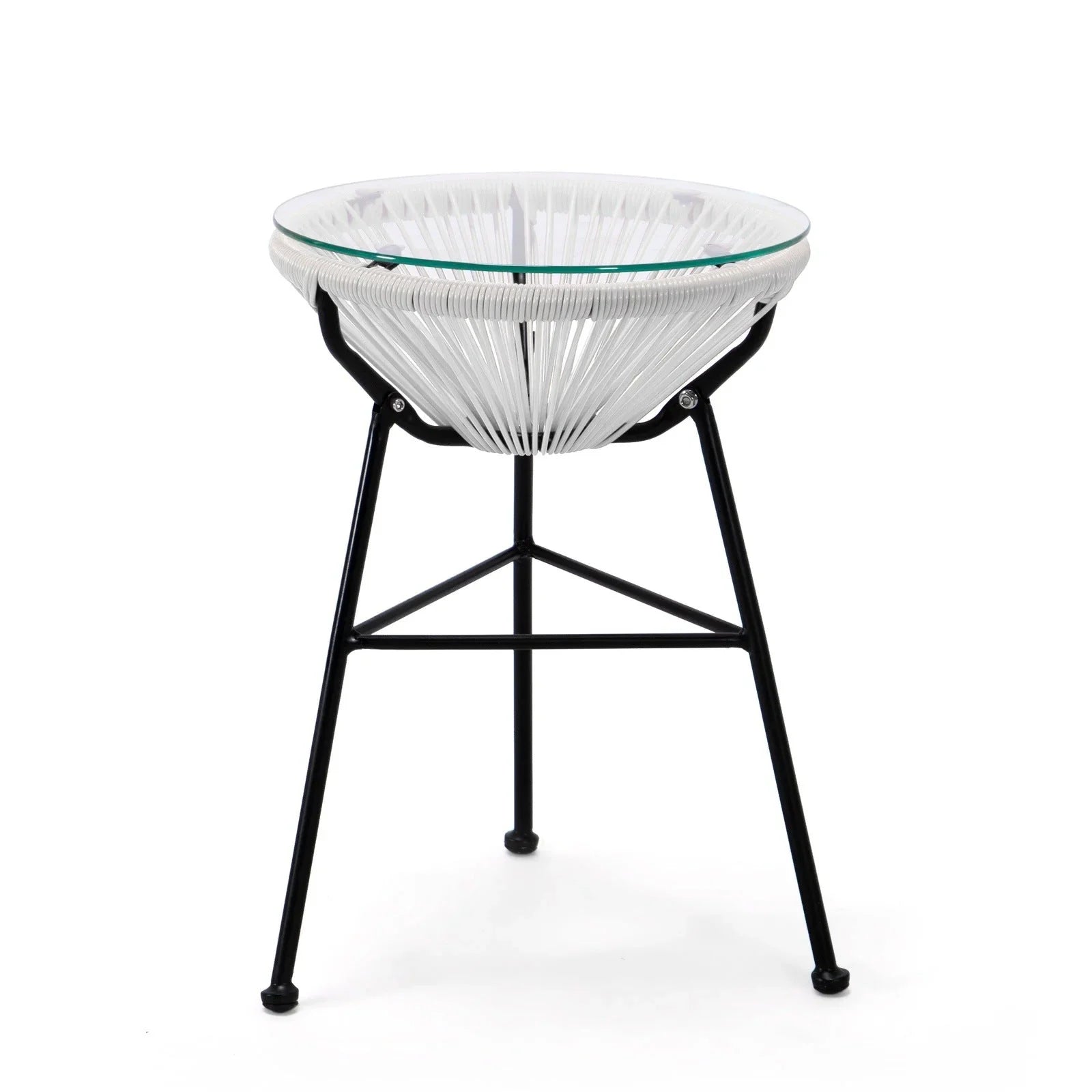 Montara 3 Piece Outdoor Lounge Patio Chairs With Glass Top Table - Elax Furniture