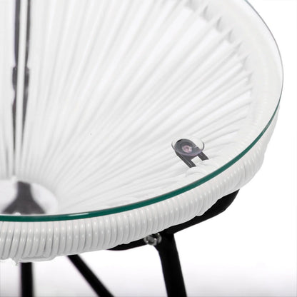 Montara 3 Piece Outdoor Lounge Patio Chairs With Glass Top Table - Elax Furniture