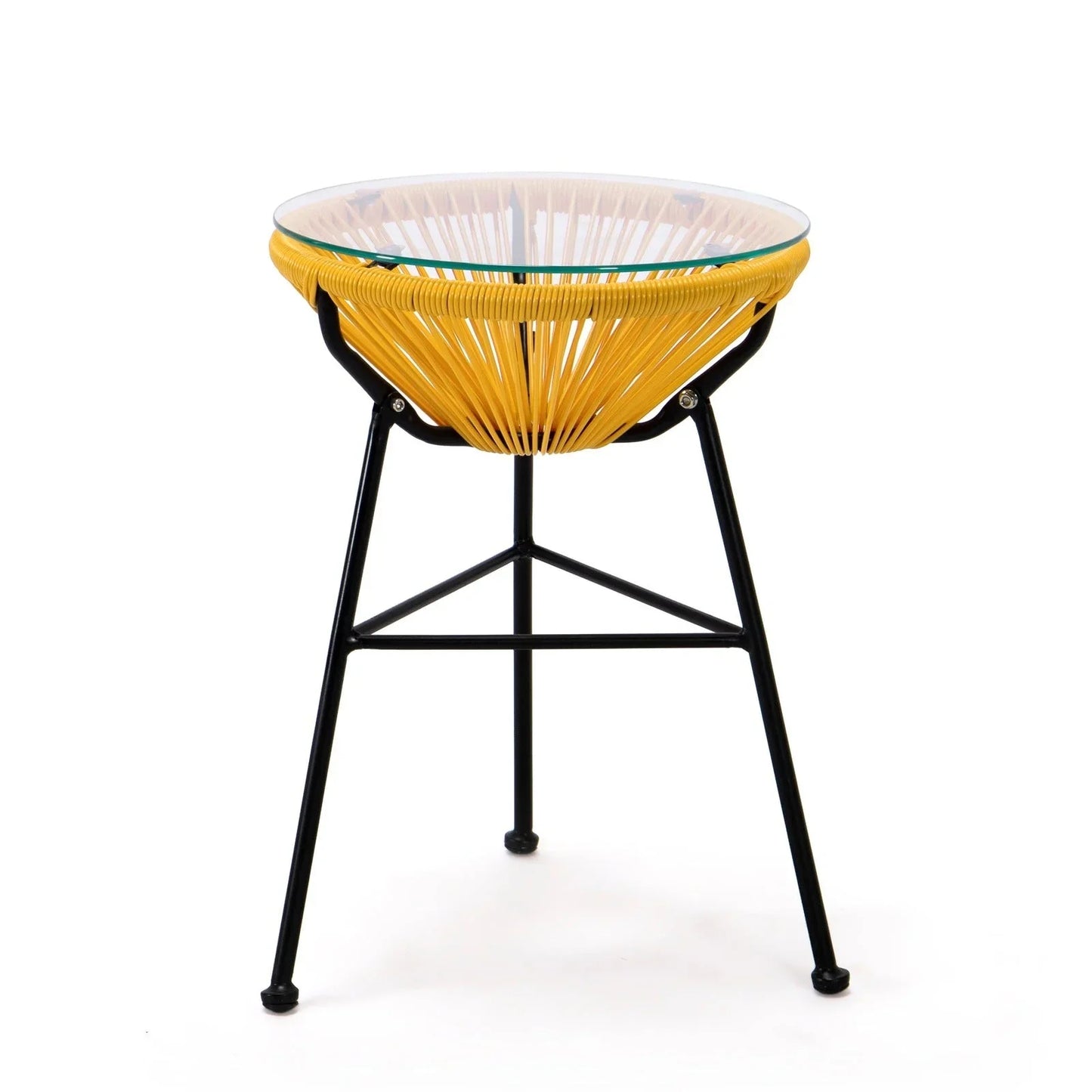 Montara 3 Piece Outdoor Lounge Patio Chairs With Glass Top Table - Elax Furniture