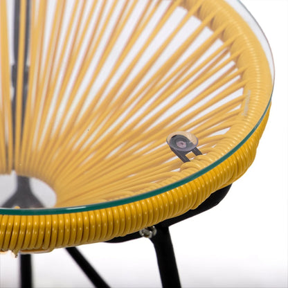 Montara 3 Piece Outdoor Lounge Patio Chairs With Glass Top Table - Elax Furniture