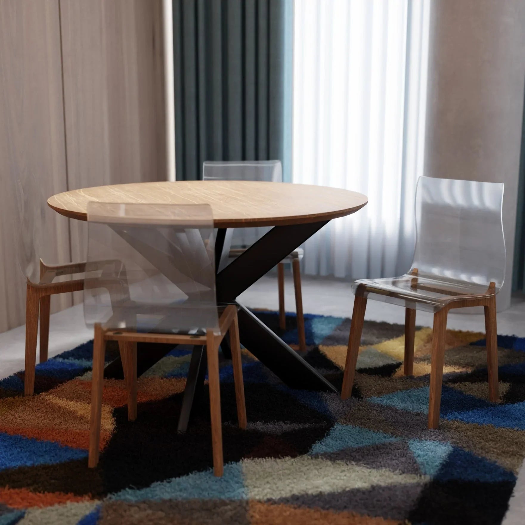 Marsden Modern Dining Side Chair with Beech Wood Legs, Set of 2 - Elax Furniture