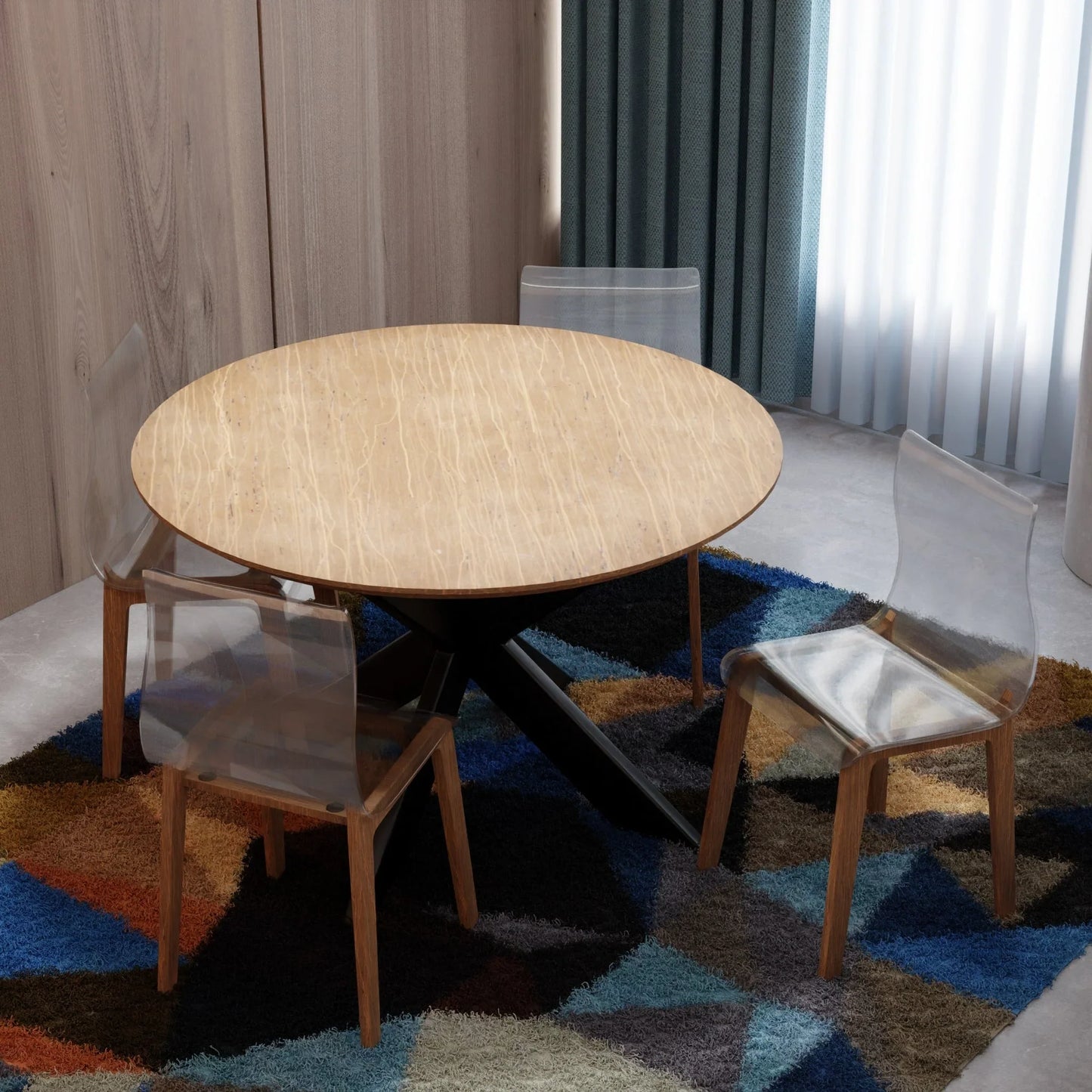 Marsden Modern Dining Side Chair with Beech Wood Legs, Set of 2 - Elax Furniture