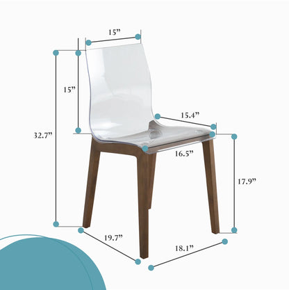 Marsden Modern Dining Side Chair With Beech Wood Legs - Elax Furniture