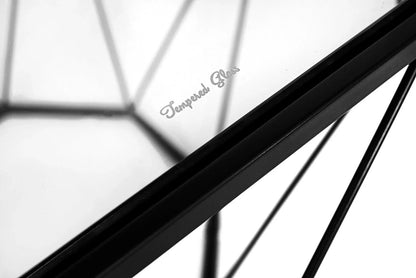 Malibu Octagon Glass Tabletop Coffee Table / End Table With Gold Metal Base - Elax Furniture