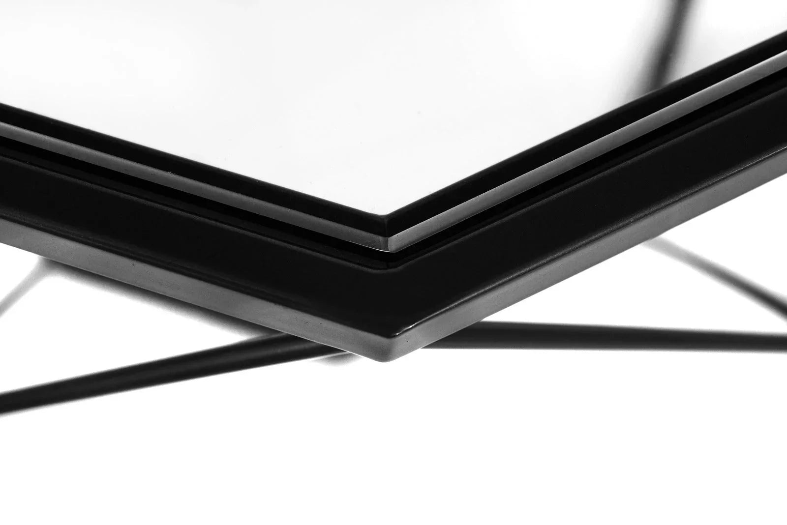 Malibu Octagon Glass Tabletop Coffee Table / End Table With Gold Metal Base - Elax Furniture