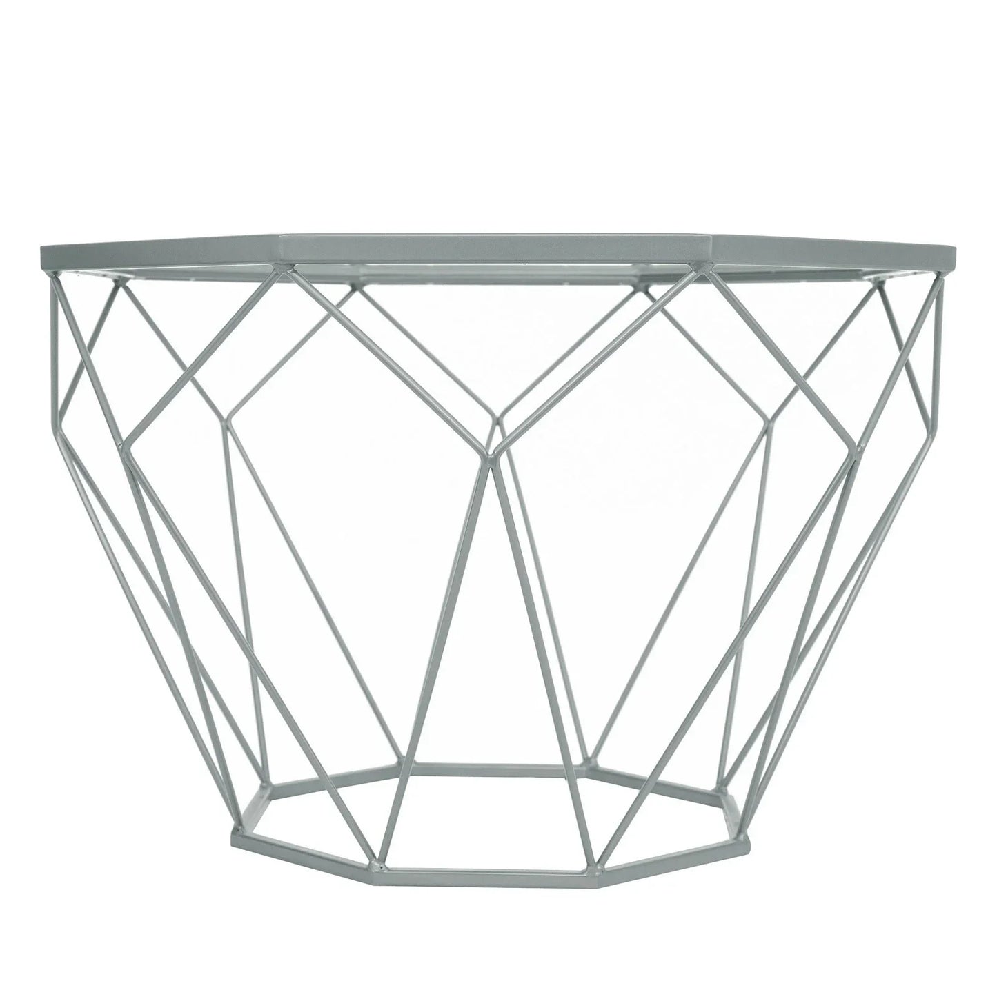 Malibu Octagon Glass Tabletop Coffee Table / End Table With Gold Metal Base - Elax Furniture