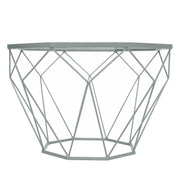 Malibu Octagon Glass Tabletop Coffee Table / End Table With Gold Metal Base - Elax Furniture