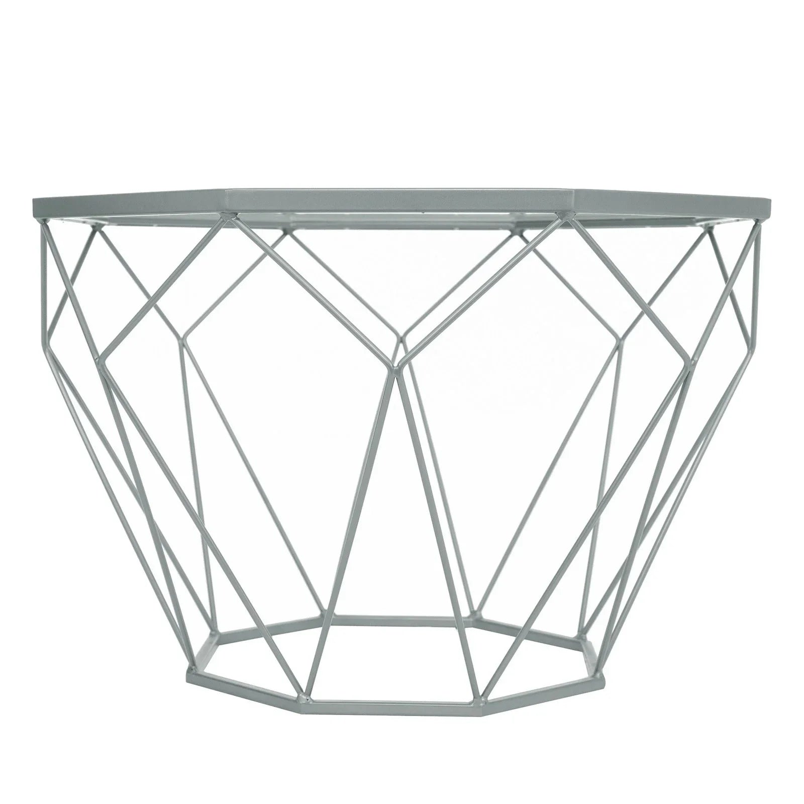 Malibu Octagon Glass Tabletop Coffee Table / End Table With Gold Metal Base - Elax Furniture