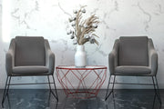 Malibu Octagon Glass Tabletop Coffee Table / End Table With Gold Metal Base - Elax Furniture