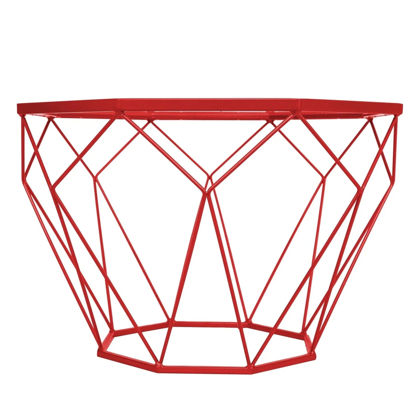 Malibu Octagon Glass Tabletop Coffee Table / End Table With Gold Metal Base - Elax Furniture