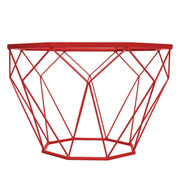 Malibu Octagon Glass Tabletop Coffee Table / End Table With Gold Metal Base - Elax Furniture