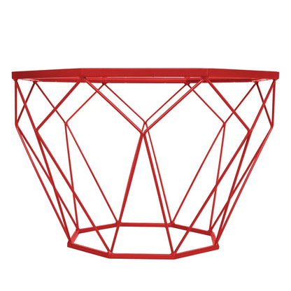 Malibu Octagon Glass Tabletop Coffee Table / End Table With Gold Metal Base - Elax Furniture