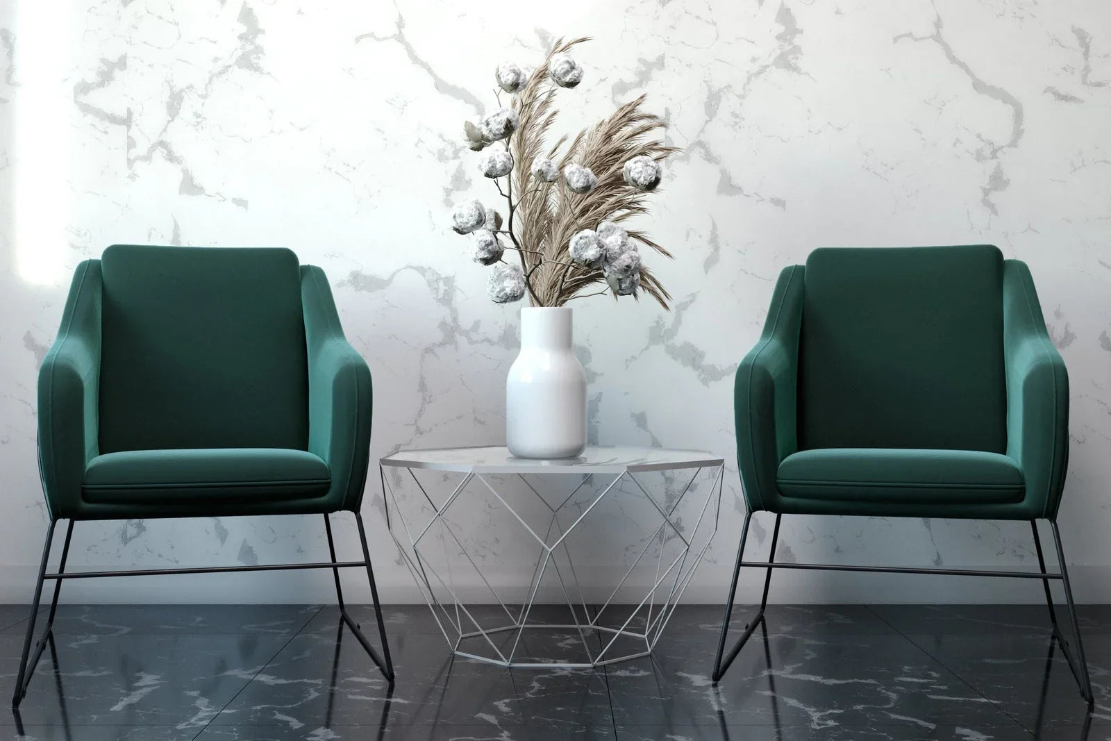 Malibu Octagon Glass Tabletop Coffee Table / End Table With Gold Metal Base - Elax Furniture