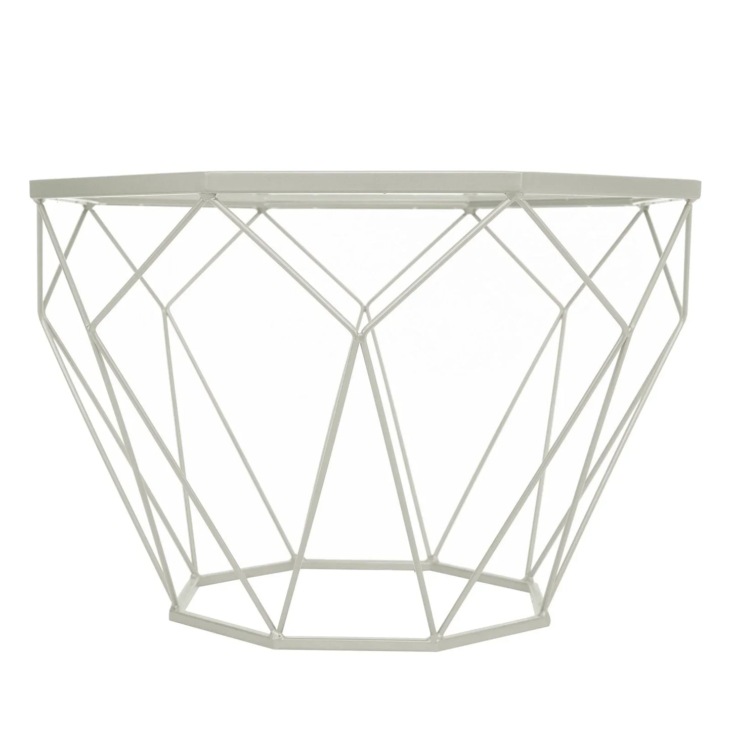 Malibu Octagon Glass Tabletop Coffee Table / End Table With Gold Metal Base - Elax Furniture