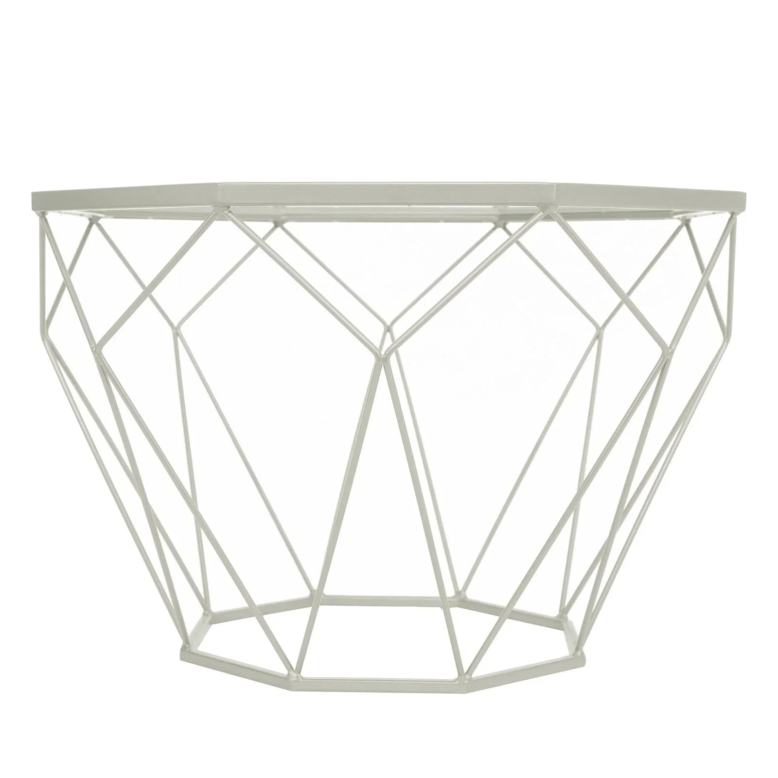 Malibu Octagon Glass Tabletop Coffee Table / End Table With Gold Metal Base - Elax Furniture