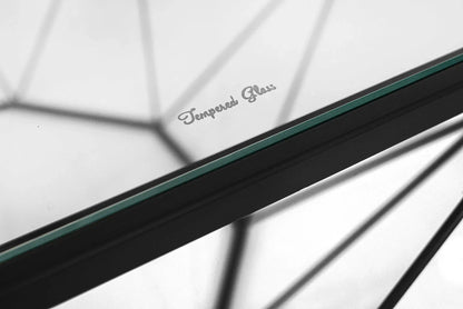 Malibu Modern Octagon Glass Top Coffee Table With Gold Metal Base - Elax Furniture