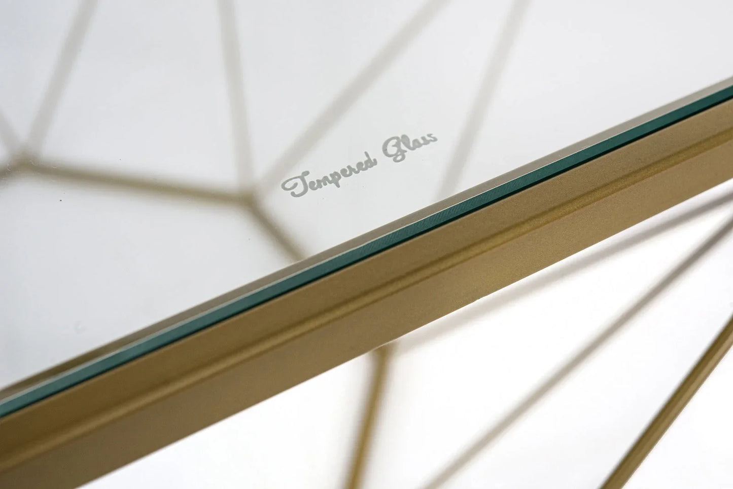 Malibu Modern Octagon Glass Top Coffee Table With Gold Metal Base - Elax Furniture