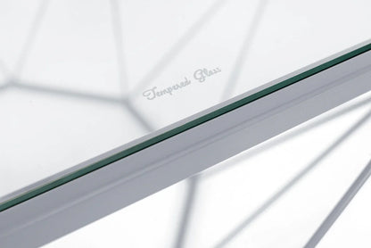 Malibu Modern Octagon Glass Top Coffee Table With Gold Metal Base - Elax Furniture