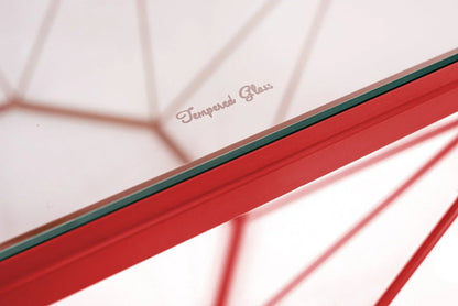 Malibu Modern Octagon Glass Top Coffee Table With Gold Metal Base - Elax Furniture