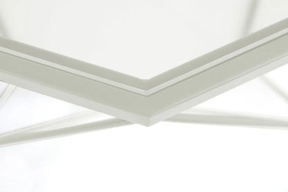 Malibu Modern Octagon Glass Top Coffee Table With Gold Metal Base - Elax Furniture