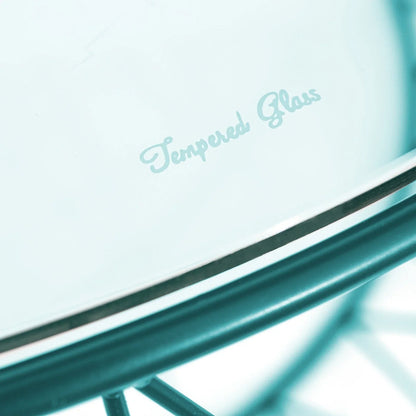 Malibu Modern Round Glass Top Coffee Table With Chrome Base - Elax Furniture