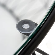Malibu Modern Round Glass Top Coffee Table With Chrome Base - Elax Furniture