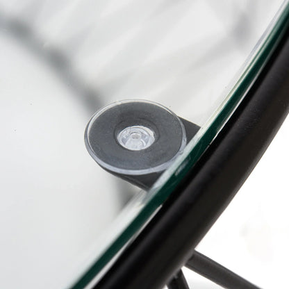 Malibu Modern Round Glass Top Coffee Table With Chrome Base - Elax Furniture