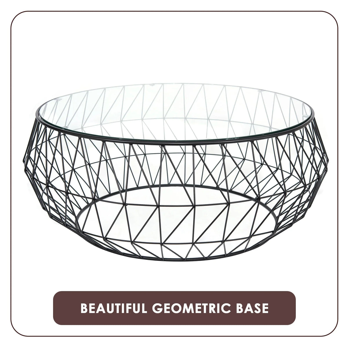 Malibu Modern Round Glass Top Coffee Table With Chrome Base - Elax Furniture