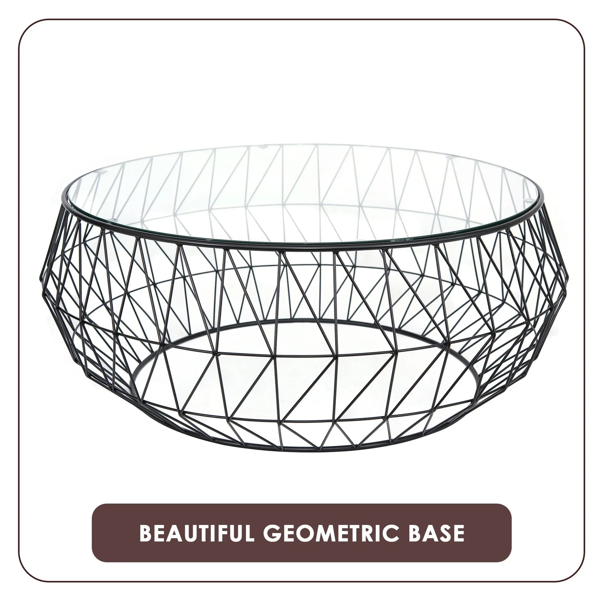 Malibu Modern Round Glass Top Coffee Table With Chrome Base - Elax Furniture