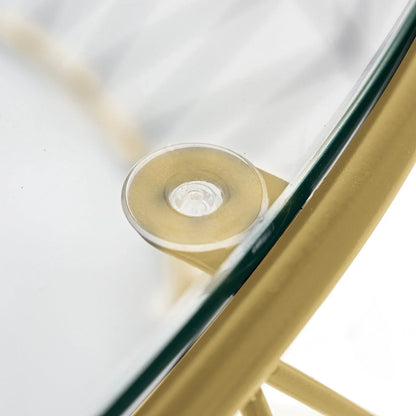 Malibu Modern Round Glass Top Coffee Table With Chrome Base - Elax Furniture