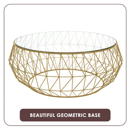 Malibu Modern Round Glass Top Coffee Table With Chrome Base - Elax Furniture