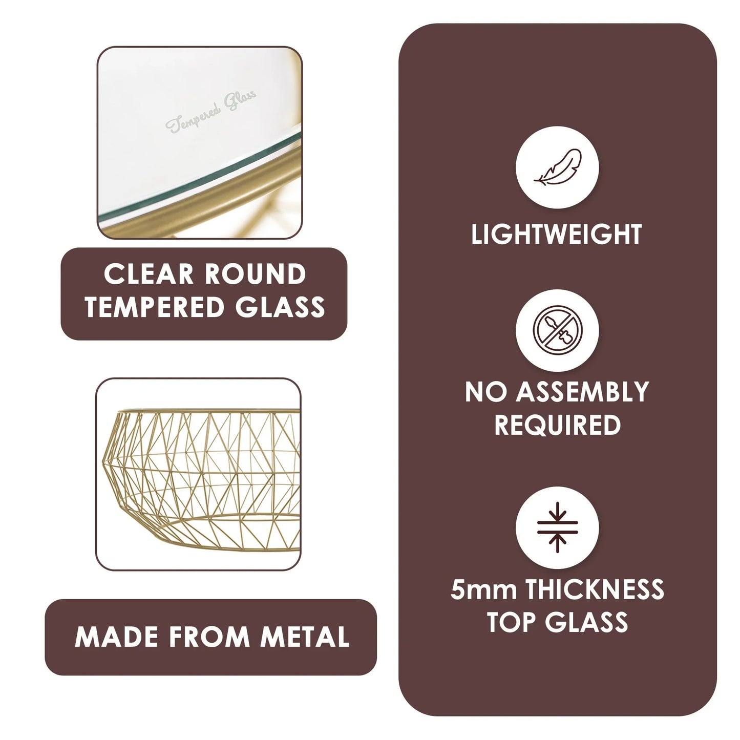 Malibu Modern Round Glass Top Coffee Table With Chrome Base - Elax Furniture