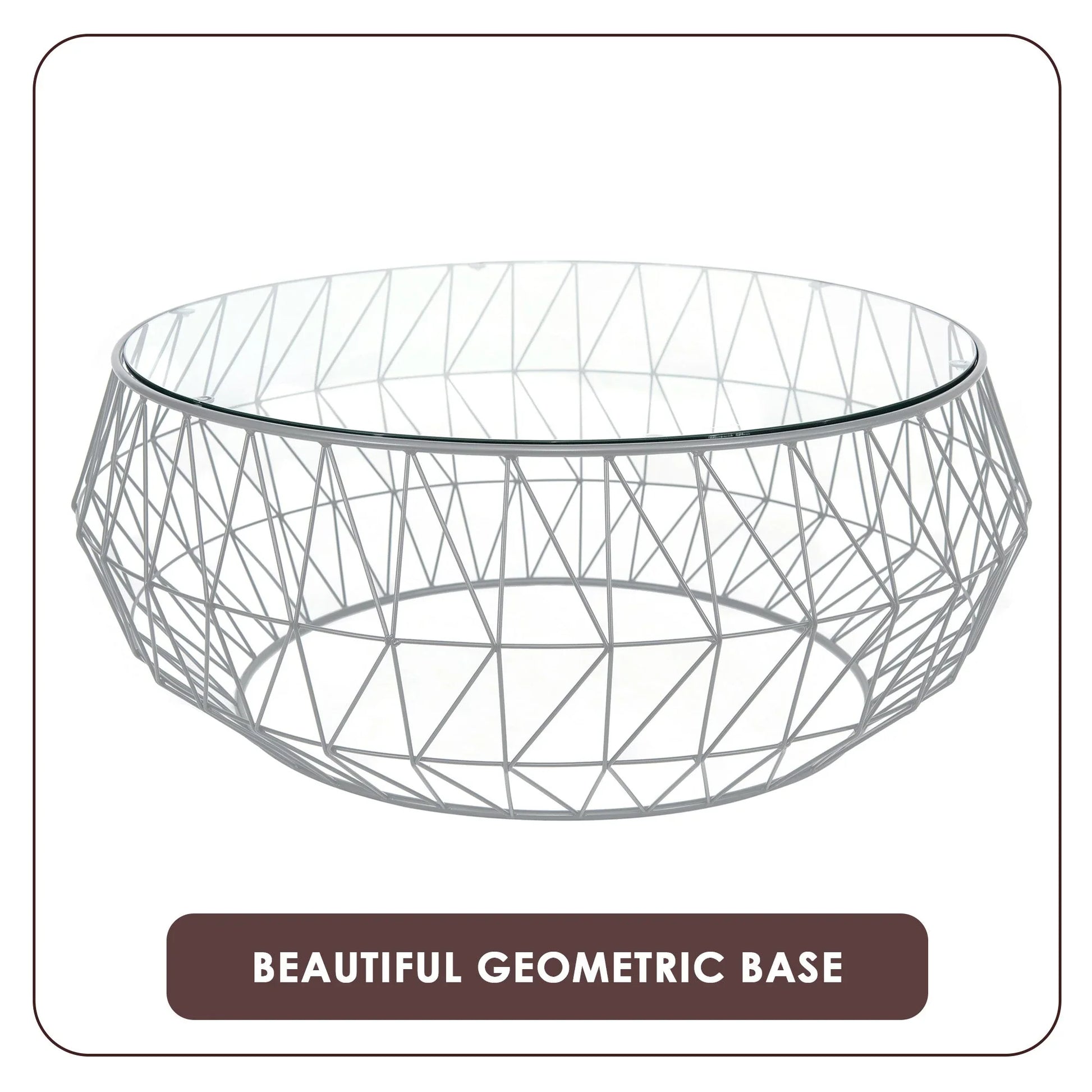 Malibu Modern Round Glass Top Coffee Table With Chrome Base - Elax Furniture