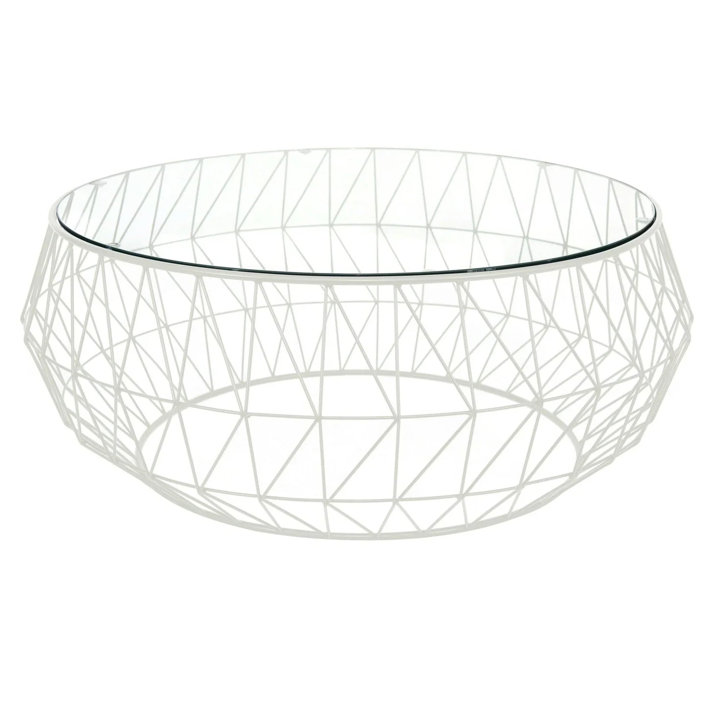 Malibu Modern Round Glass Top Coffee Table With Chrome Base - Elax Furniture