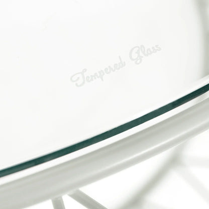 Malibu Modern Round Glass Top Coffee Table With Chrome Base - Elax Furniture