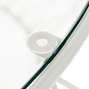 Malibu Modern Round Glass Top Coffee Table With Chrome Base - Elax Furniture