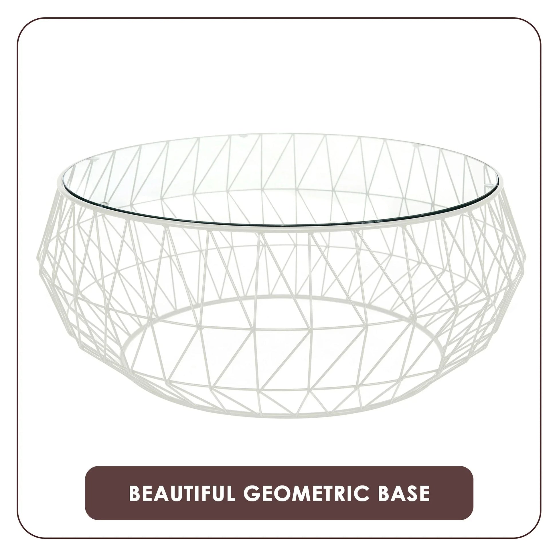 Malibu Modern Round Glass Top Coffee Table With Chrome Base - Elax Furniture