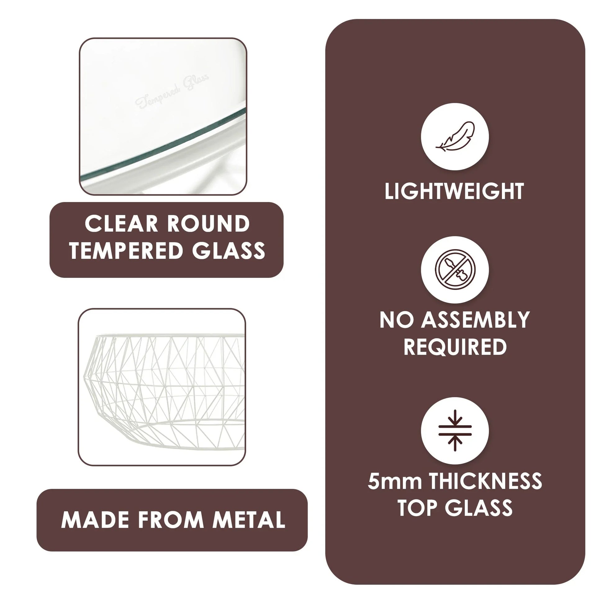 Malibu Modern Round Glass Top Coffee Table With Chrome Base - Elax Furniture