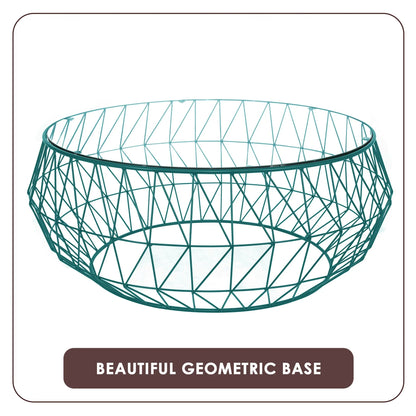 Malibu Modern Round Glass Top Coffee Table With Chrome Base - Elax Furniture