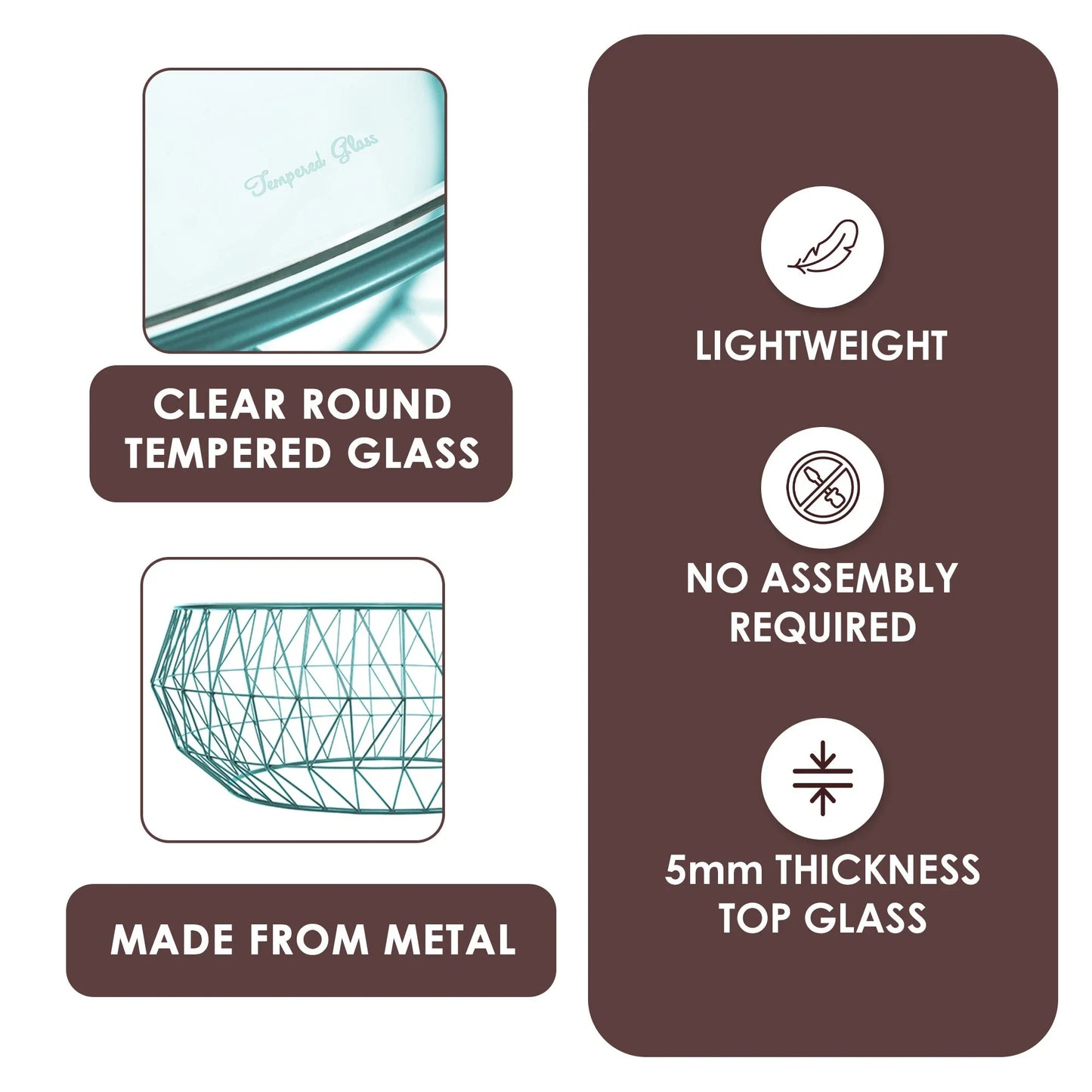 Malibu Modern Round Glass Top Coffee Table With Chrome Base - Elax Furniture