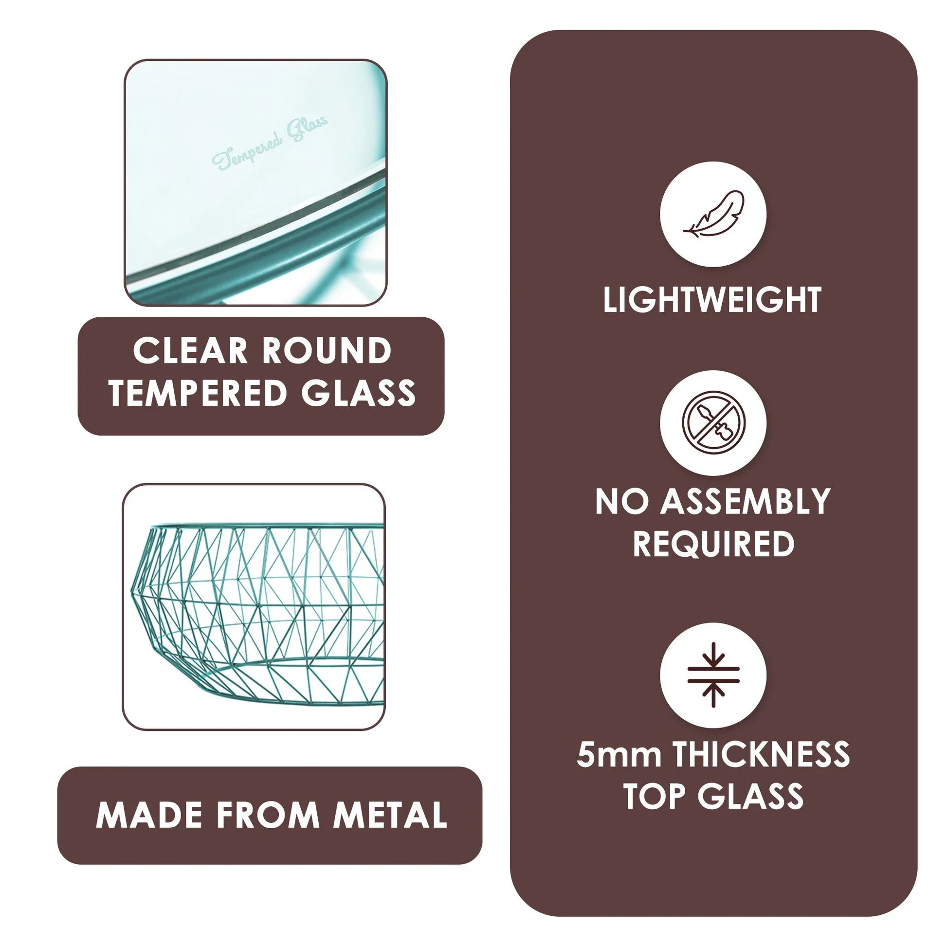 Malibu Modern Round Glass Top Coffee Table With Chrome Base - Elax Furniture