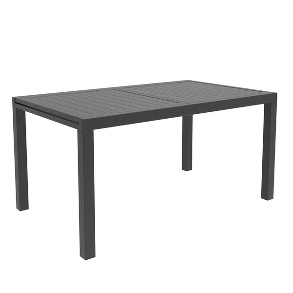Marlin Extenable Outdoor Dining Table 78-118 in Black Aluminum - Elax Furniture