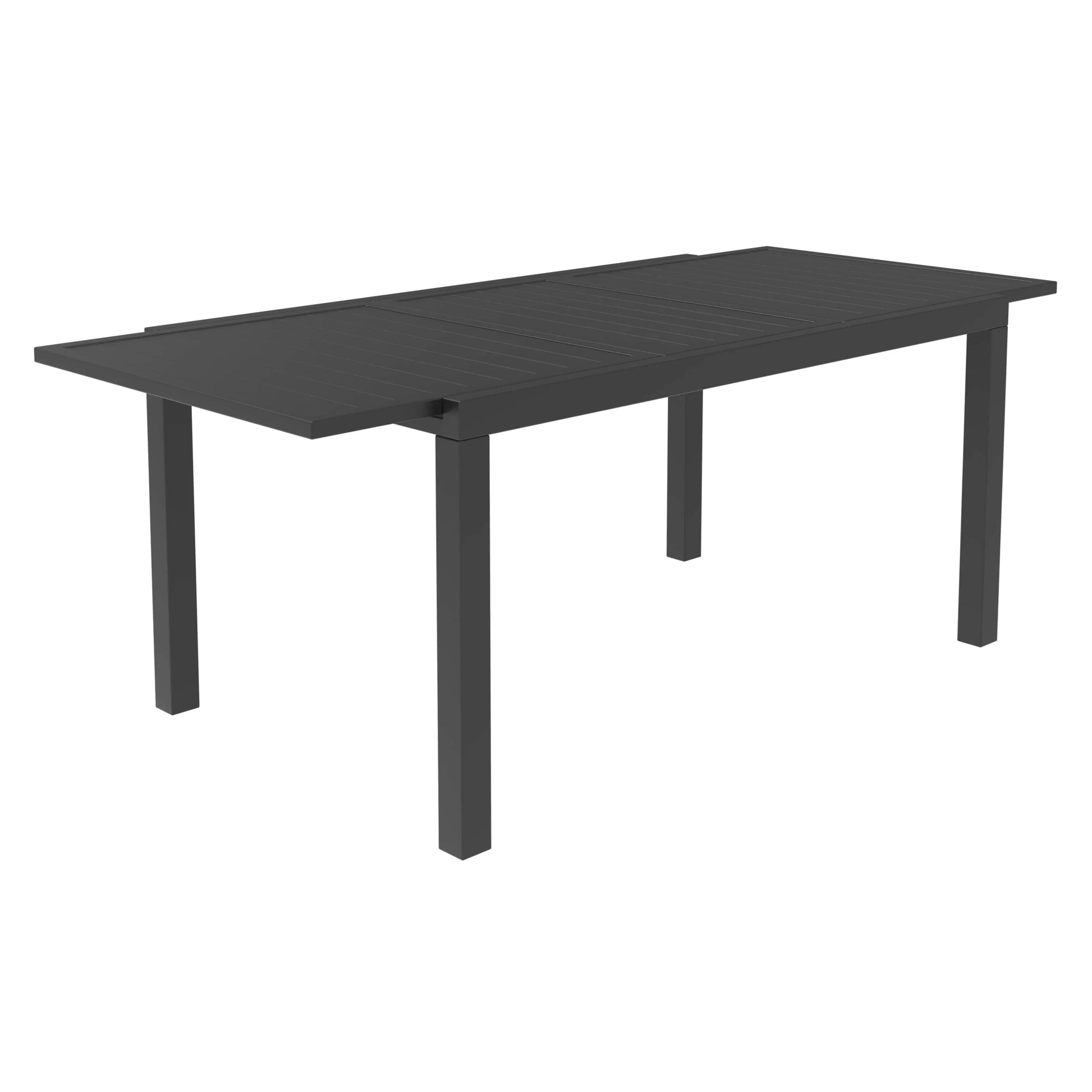 Marlin Extenable Outdoor Dining Table 78-118 in Black Aluminum - Elax Furniture