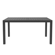 Marlin Extenable Outdoor Dining Table 78-118 in Black Aluminum - Elax Furniture