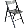 Menno Folding Dining Chair in Stainless Steel Base