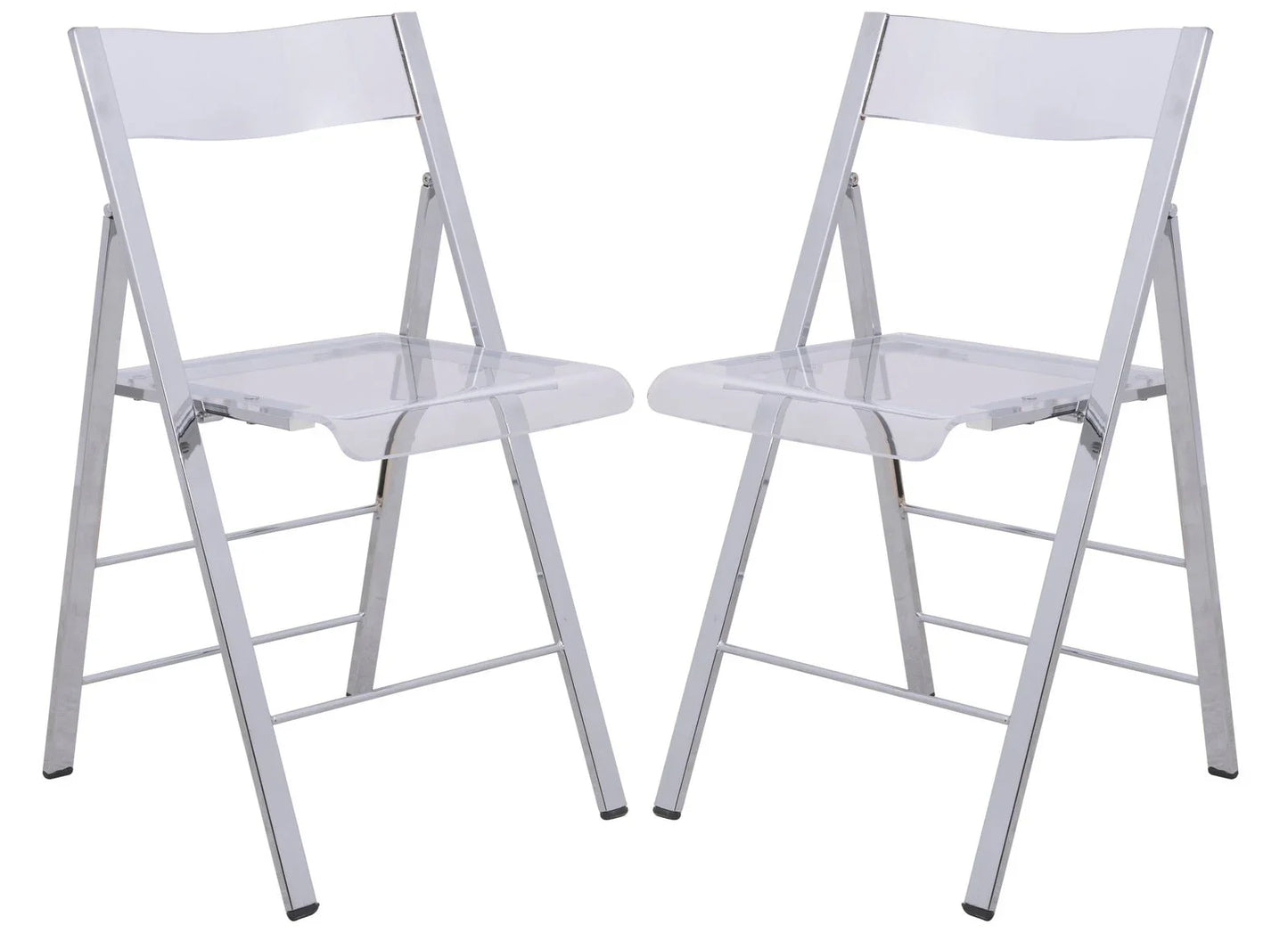 Menno Modern Acrylic Folding Chair Set of 2 - Elax Furniture