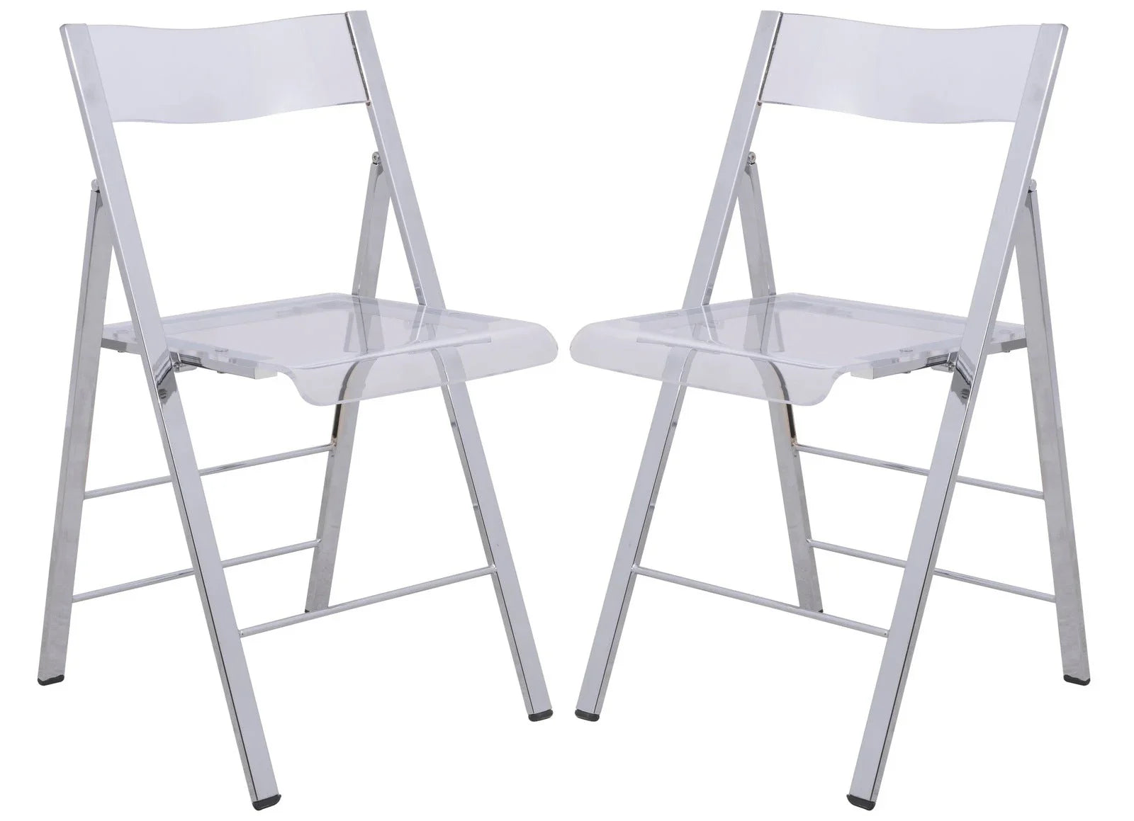 Menno Modern Acrylic Folding Chair Set of 2 - Elax Furniture